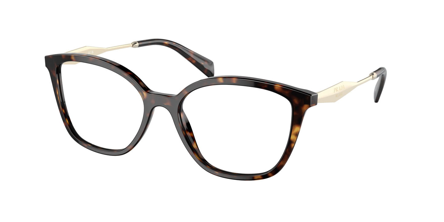 Prada PR02ZVF Butterfly Eyeglasses 2AU1O1-Tortoise 56-140-16 - Color Map Tortoise
