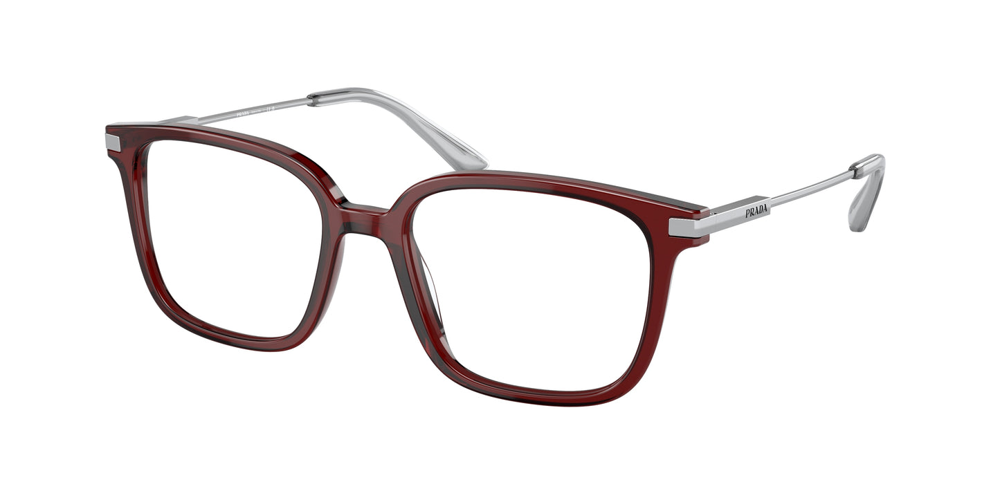 Prada PR04ZV Pillow Eyeglasses 11G1O1-Crystal Etruscan 52-145-18 - Color Map Transparent