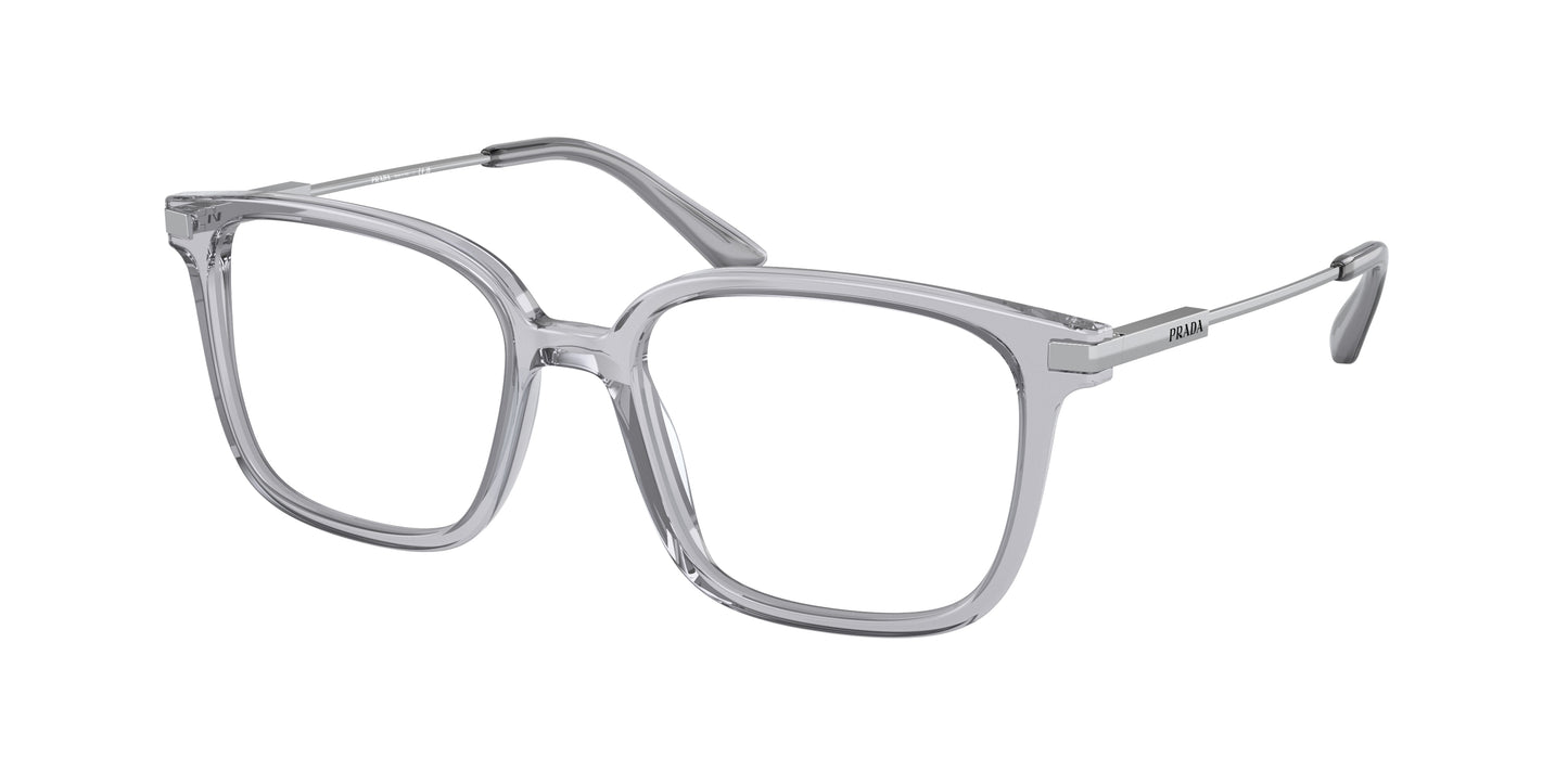 Prada PR04ZV Pillow Eyeglasses U431O1-Grey Crystal 52-145-18 - Color Map Grey