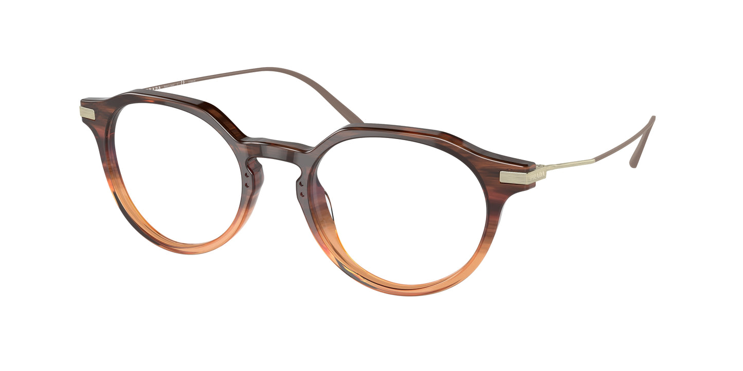 Prada PR06YV Phantos Eyeglasses 13B1O1-Moro Gradient Amber 51-145-20 - Color Map Brown
