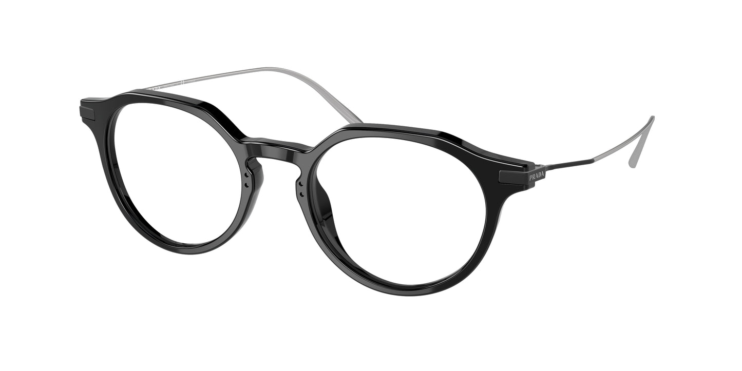 Prada PR06YV Phantos Eyeglasses 1AB1O1-Black 51-145-20 - Color Map Black