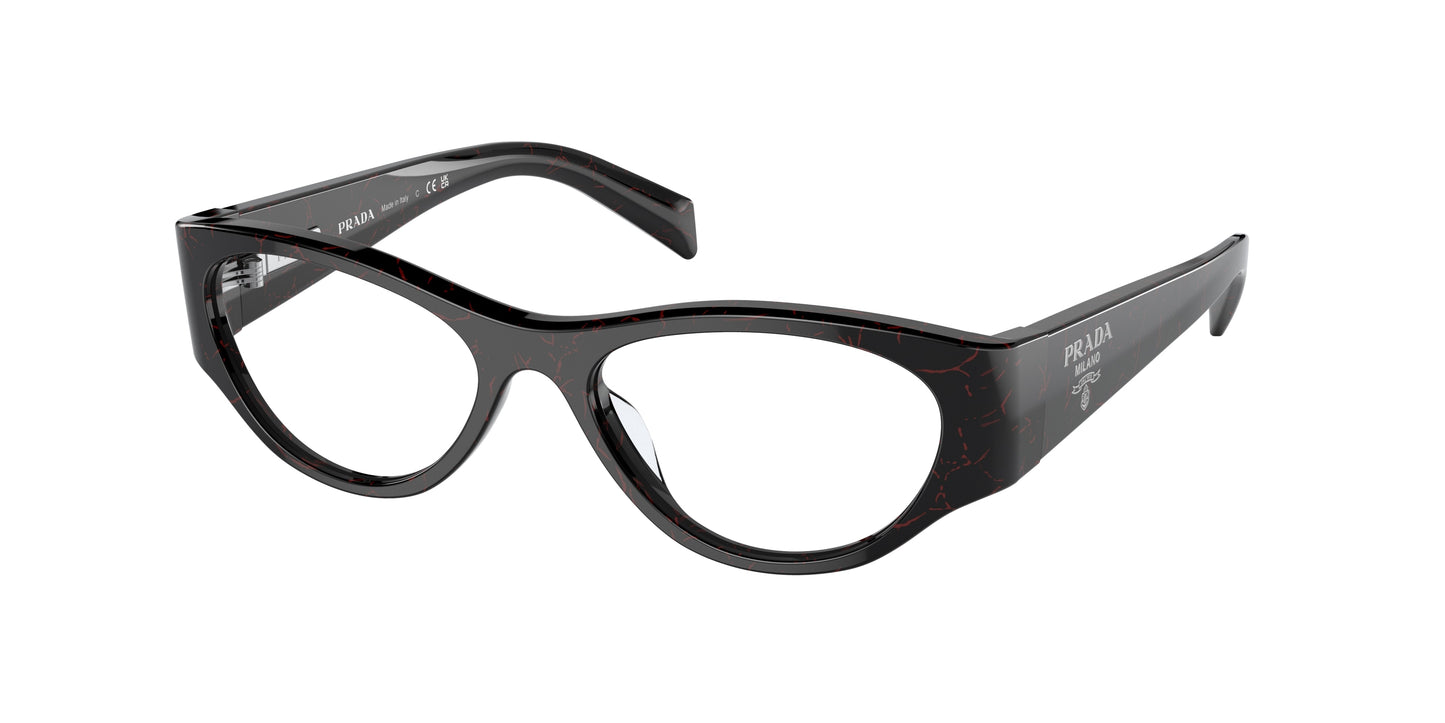 Prada PR06ZV Butterfly Eyeglasses 11F1O1-Etruscan Black Marble 50-130-17 - Color Map Black