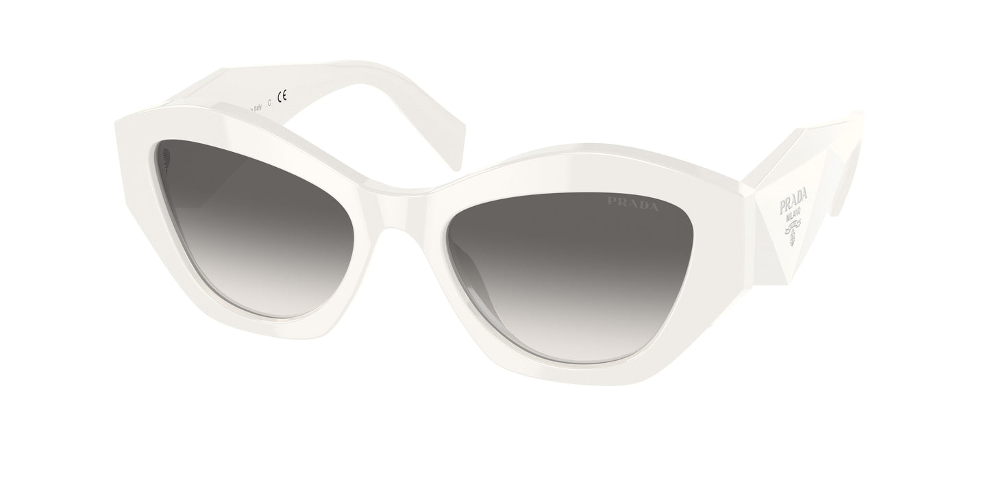 Prada PR07YSF Irregular Sunglasses 142130-White 55-145-18 - Color Map White