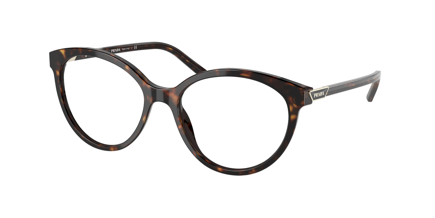 Prada PR08YV Oval Eyeglasses 2AU1O1-Tortoise 54-140-17 - Color Map Tortoise