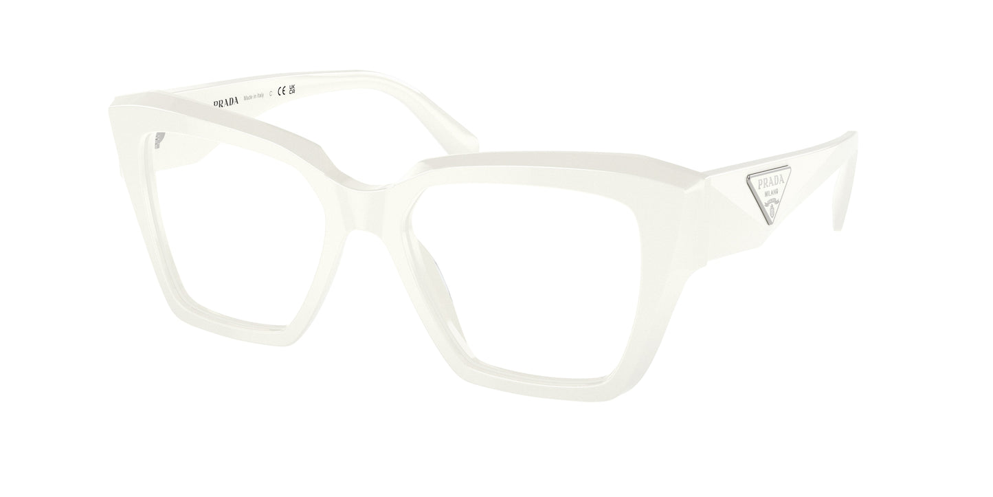 Prada PR09ZV Square Eyeglasses 1421O1-White Ivory 51-140-17 - Color Map White