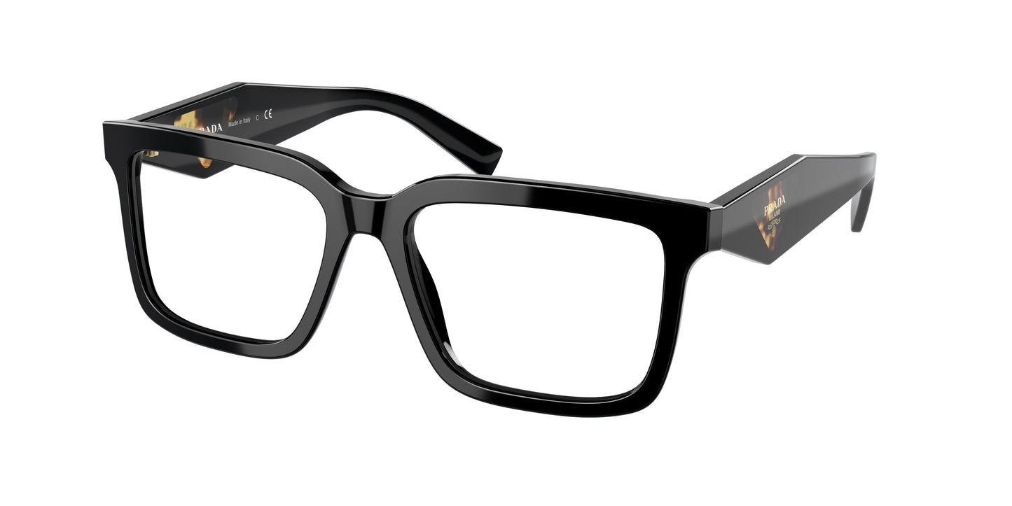 Prada PR10YV Pillow Eyeglasses 1AB1O1-Black 54-140-17 - Color Map Black