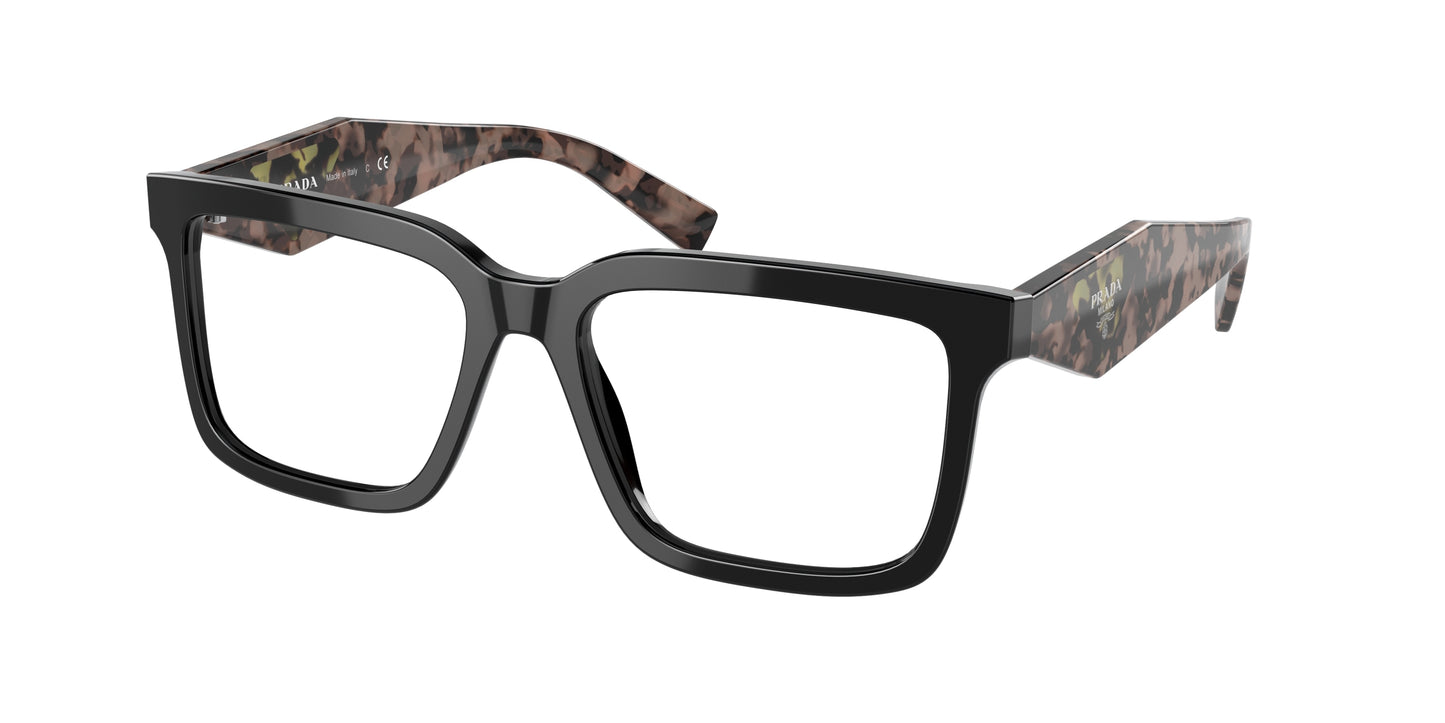 Prada PR10YV Pillow Eyeglasses 21B1O1-Black 54-140-17 - Color Map Black