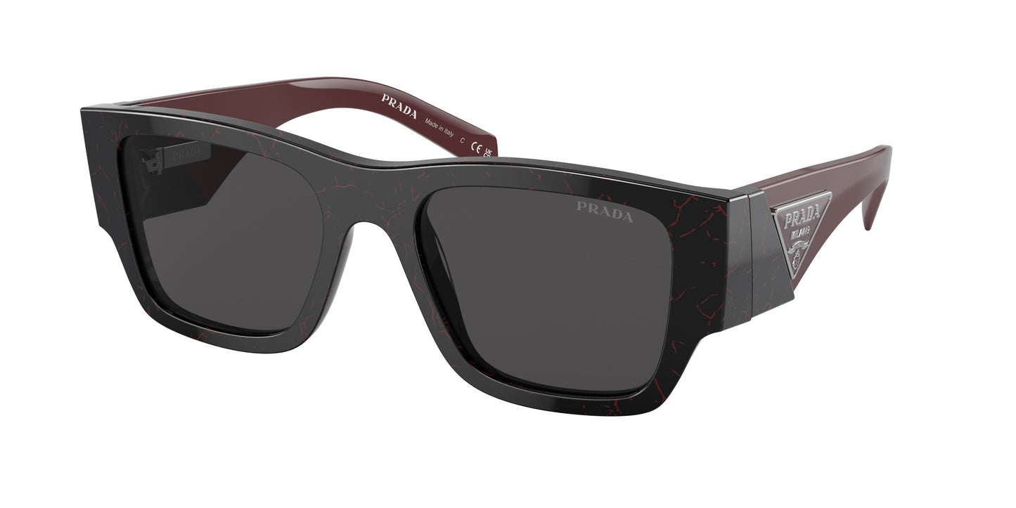 Prada PR10ZS Pillow Sunglasses 11F5S0-Black Etruscan Marble 54-140-20 - Color Map Black