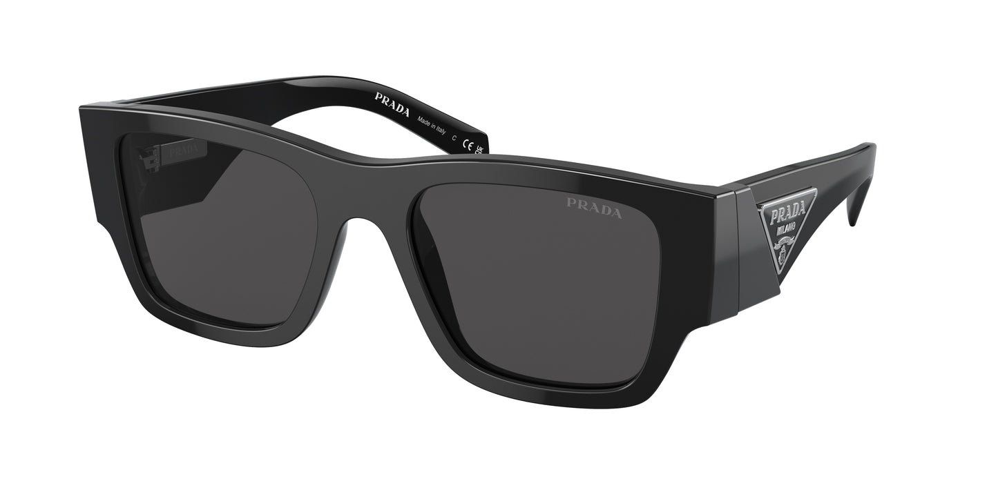 Prada PR10ZS Pillow Sunglasses 1AB5S0-Black 54-140-20 - Color Map Black