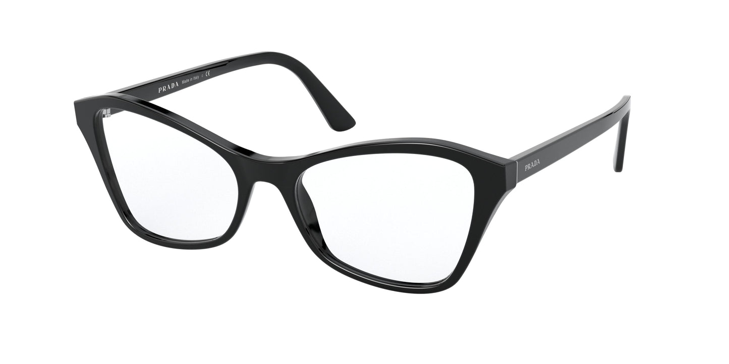 Prada CONCEPTUAL PR11XV Butterfly Eyeglasses 1AB1O1-Black 51-145-17 - Color Map Black