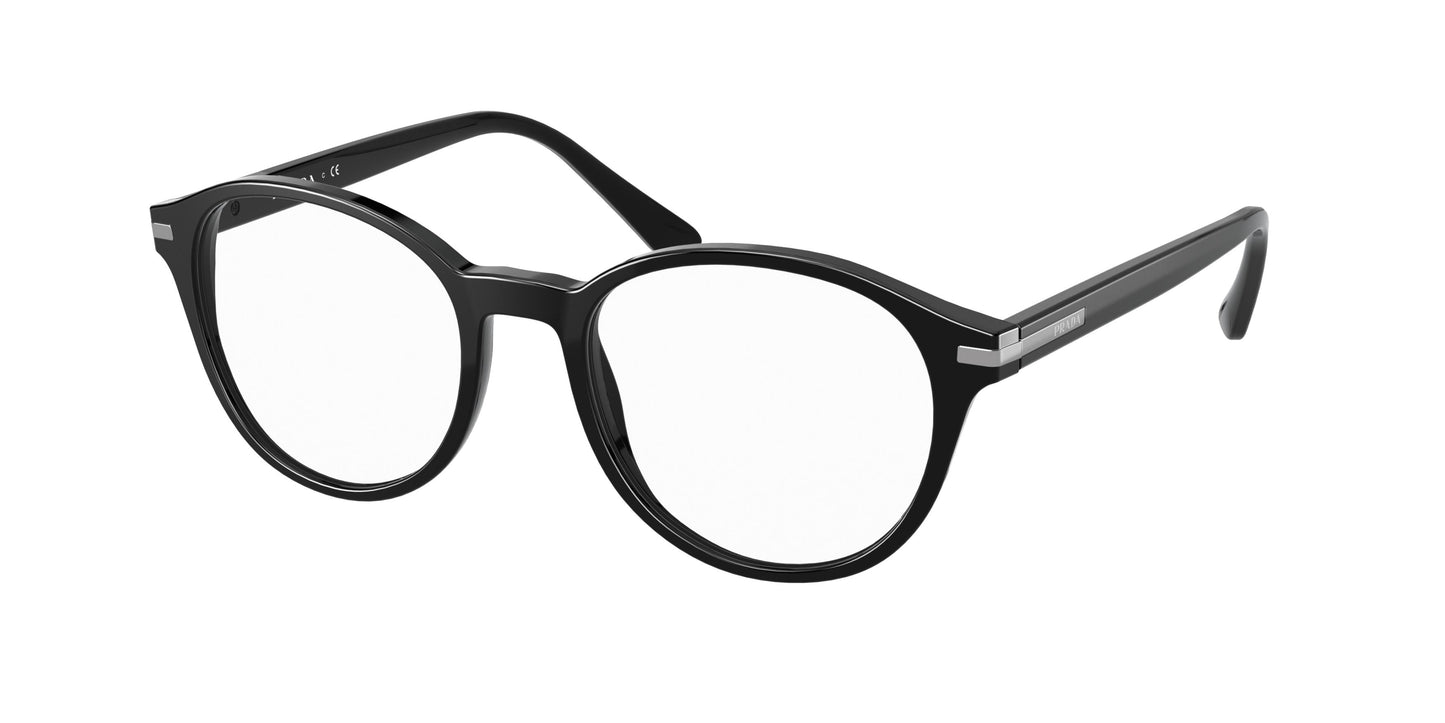 Prada PR13WVF Phantos Eyeglasses 1AB1O1-Black 51-145-19 - Color Map Black