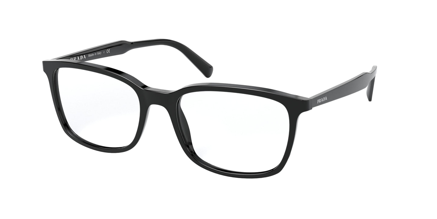Prada CONCEPTUAL PR13XV Pillow Eyeglasses 1AB1O1-Black 55-145-18 - Color Map Black