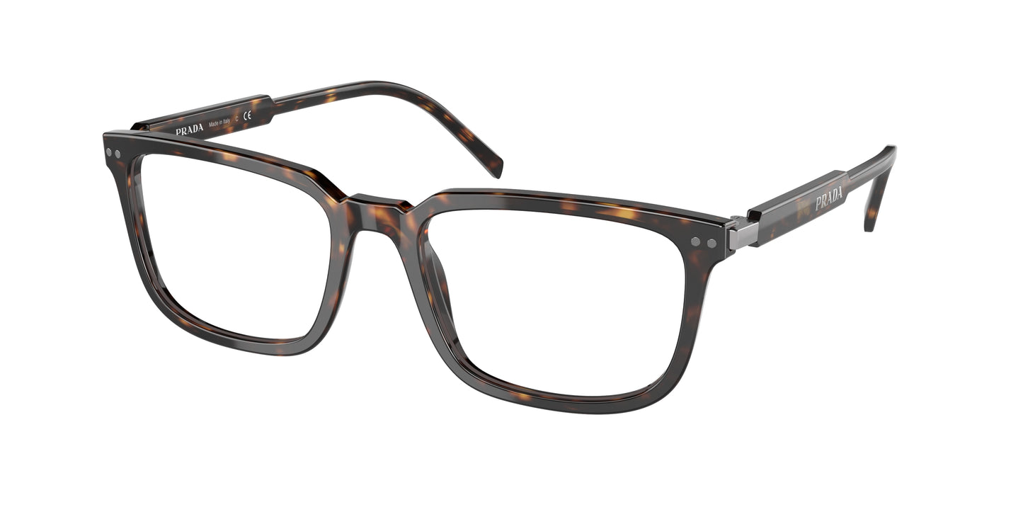 Prada PR13YV Rectangle Eyeglasses 2AU1O1-Tortoise 55-140-19 - Color Map Tortoise