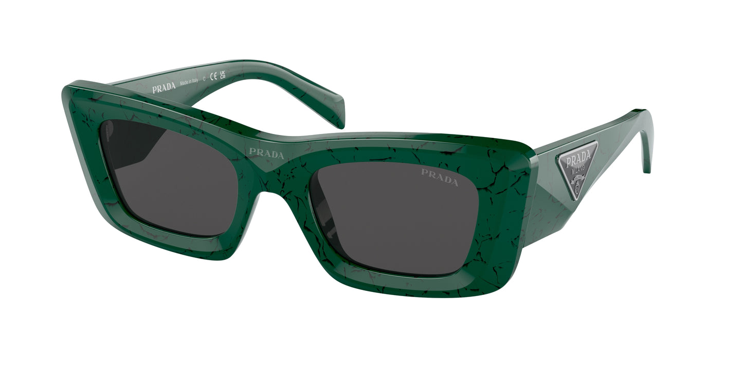 Prada PR13ZS Cat Eye Sunglasses 16D5S0-Green Marble 50-140-21 - Color Map Green