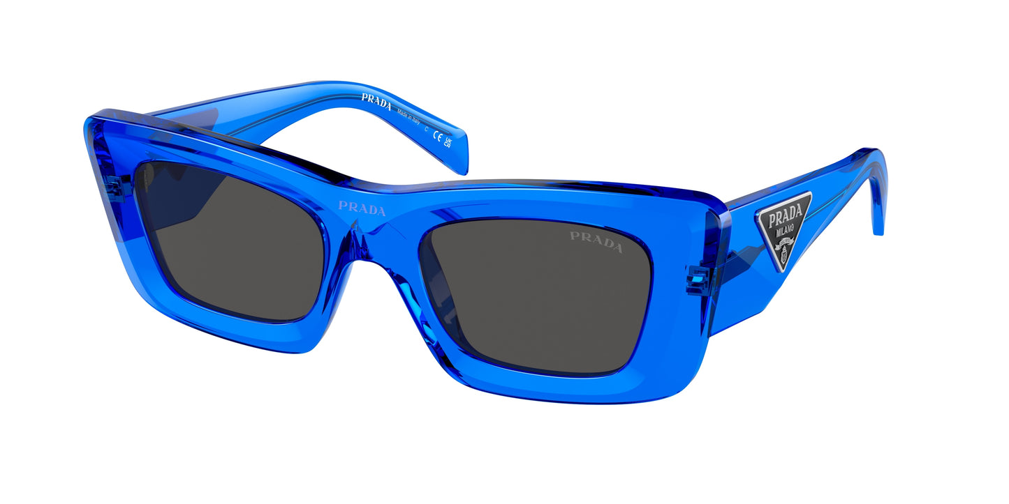 Prada PR13ZS Cat Eye Sunglasses 18M5S0-Crystal Electric Blue 50-140-21 - Color Map Blue