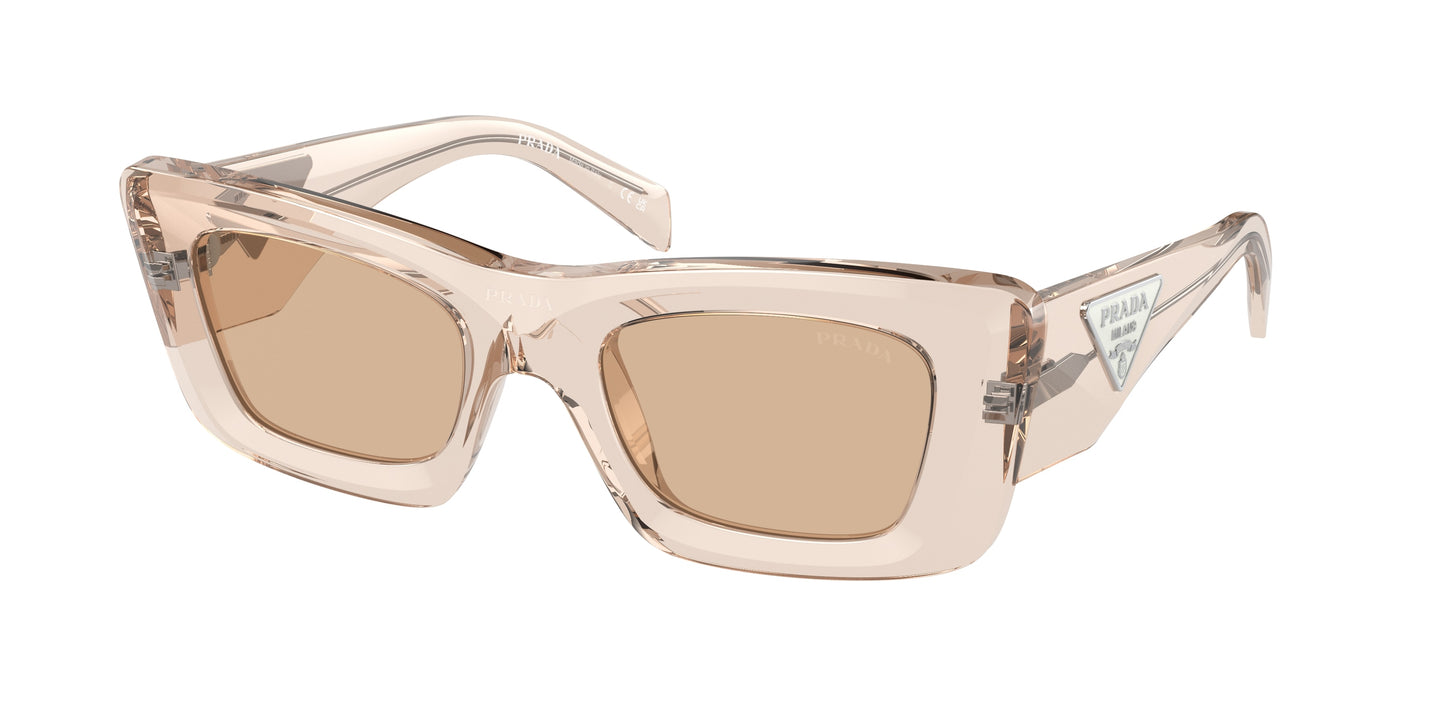 Prada PR13ZS Cat Eye Sunglasses 19M4I2-Crystal Beige 50-140-21 - Color Map Brown