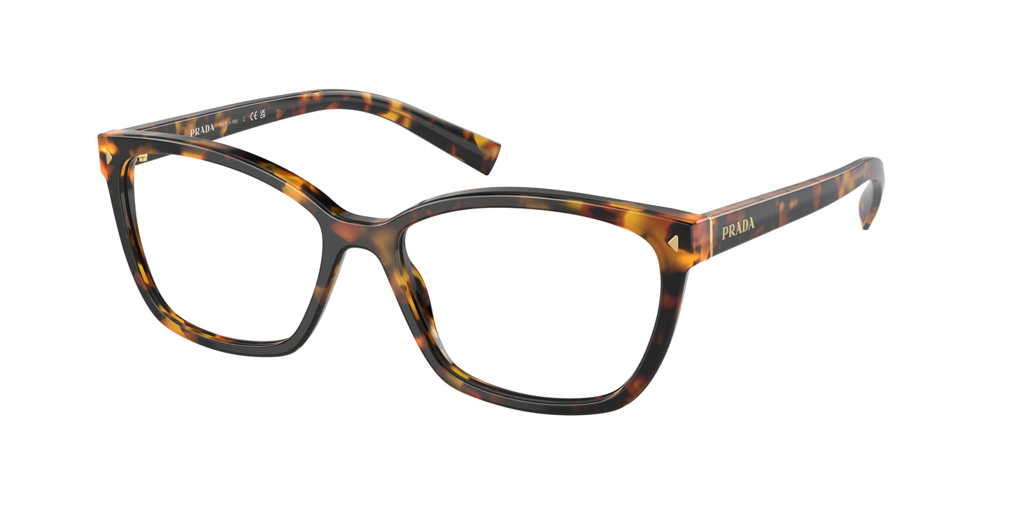 Prada PR15ZV Rectangle Eyeglasses VAU1O1-Havana 55-145-16 - Color Map Tortoise