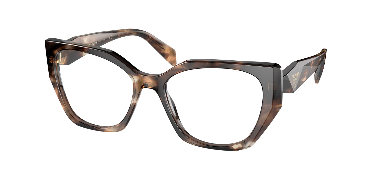 Prada PR18WV Irregular Eyeglasses 07R1O1-Caramel Tortoise 54-145-17 - Color Map Tortoise