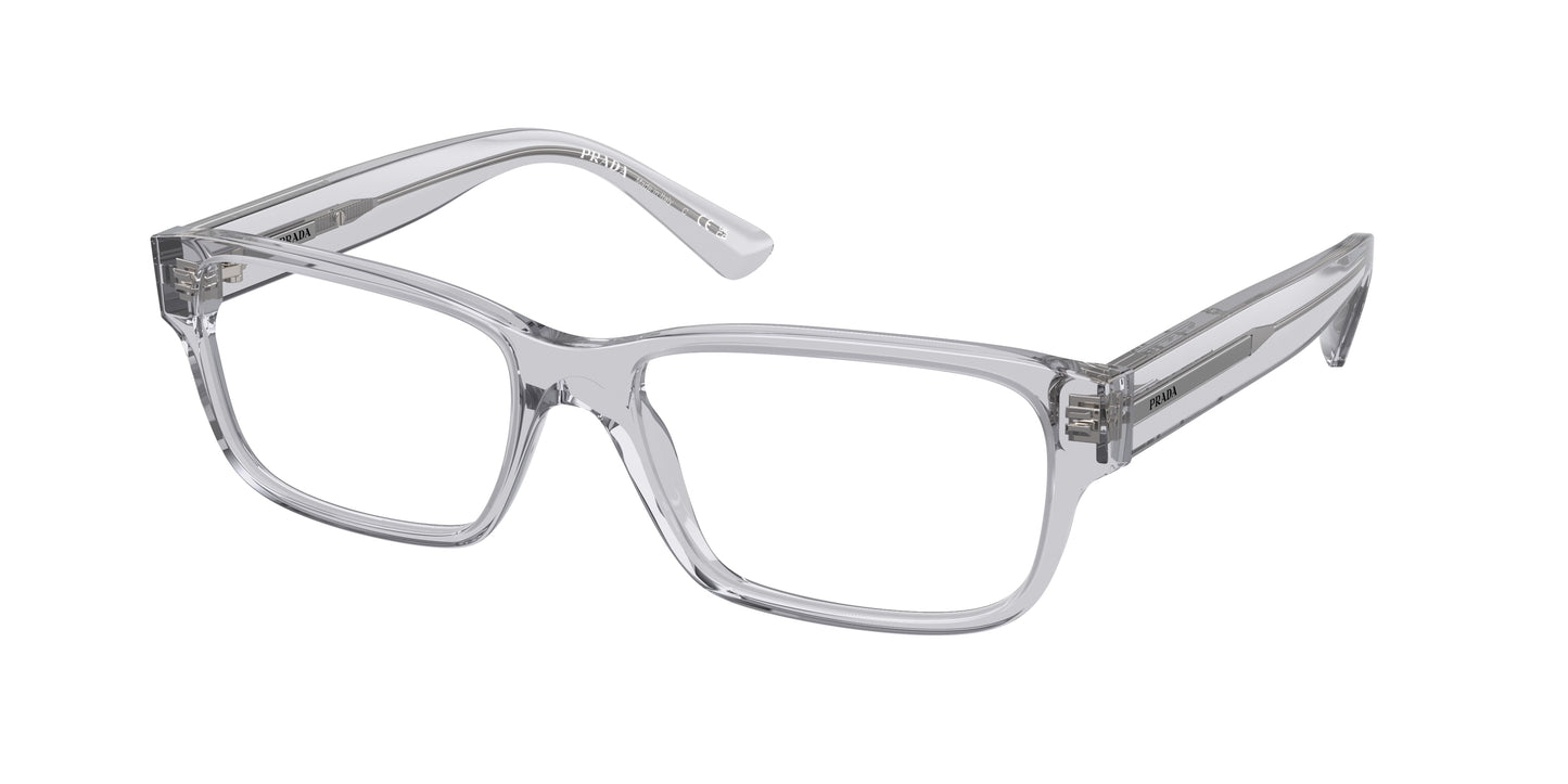 Prada PR18ZV Pillow Eyeglasses U431O1-Crystal Grey 56-140-17 - Color Map Grey