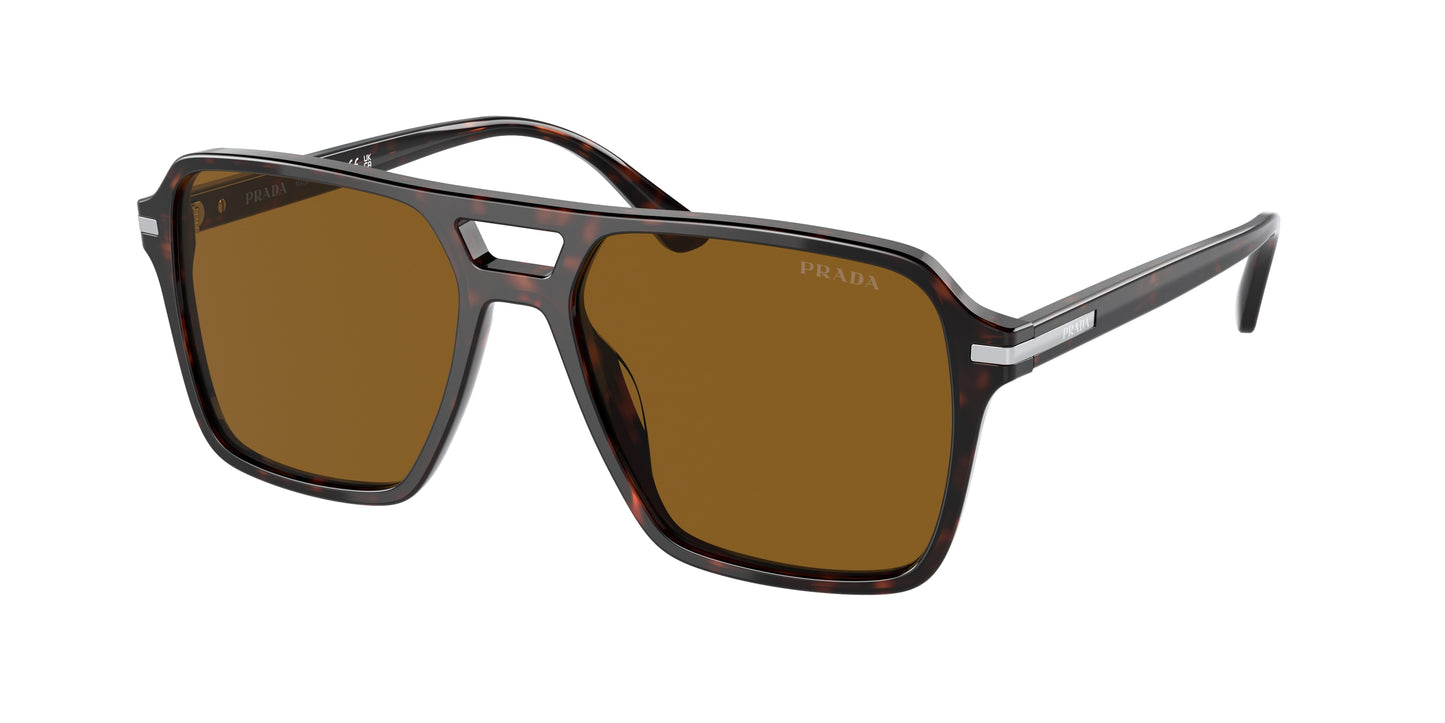 Prada PR20YS Pilot Sunglasses 16N0B0-Havana 55-150-17 - Color Map Tortoise