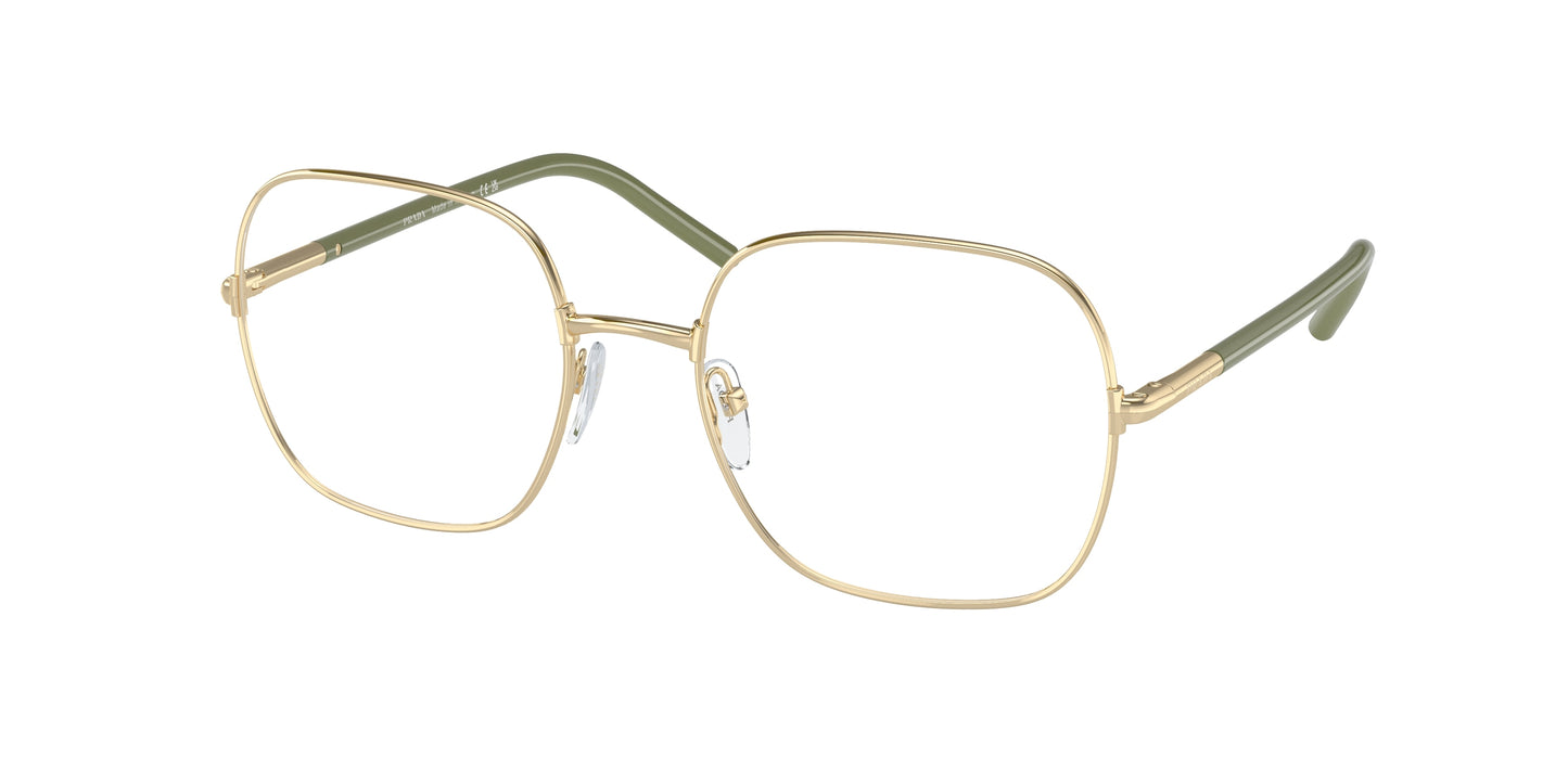 Prada PR56WV Rectangle Eyeglasses ZVN1O1-Pale Gold 54-140-19 - Color Map Gold