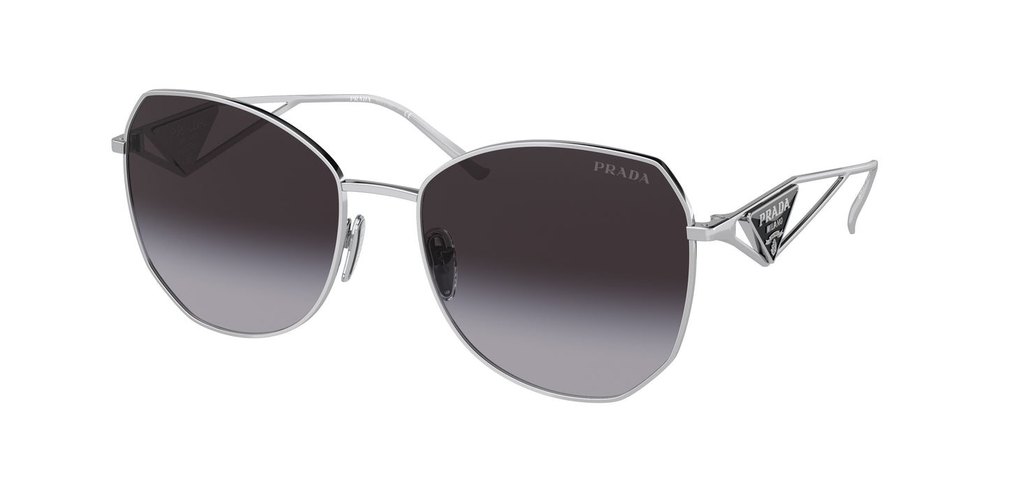 Prada PR57YS Irregular Sunglasses 1BC5D1-Silver 57-140-18 - Color Map Silver