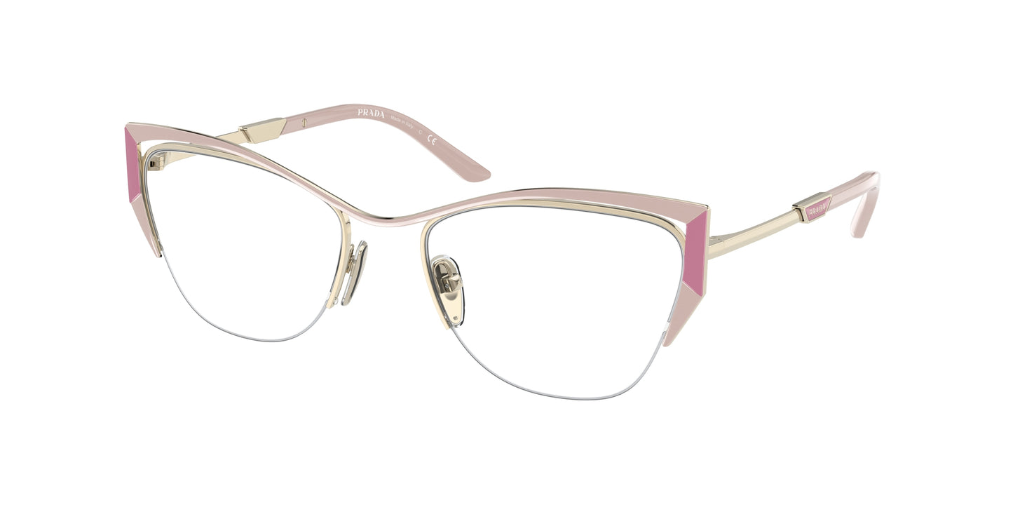 Prada PR63YV Butterfly Eyeglasses 14A1O1-Alabaster/Begonia/Pale Gold 54-135-19 - Color Map White