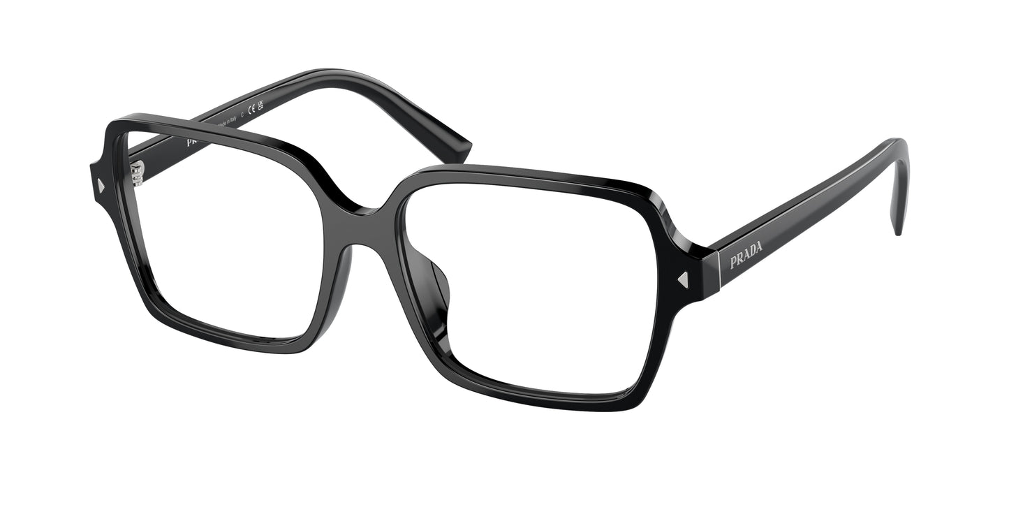 Prada PRA02VF Pillow Eyeglasses 1AB1O1-Black 55-145-16 - Color Map Black
