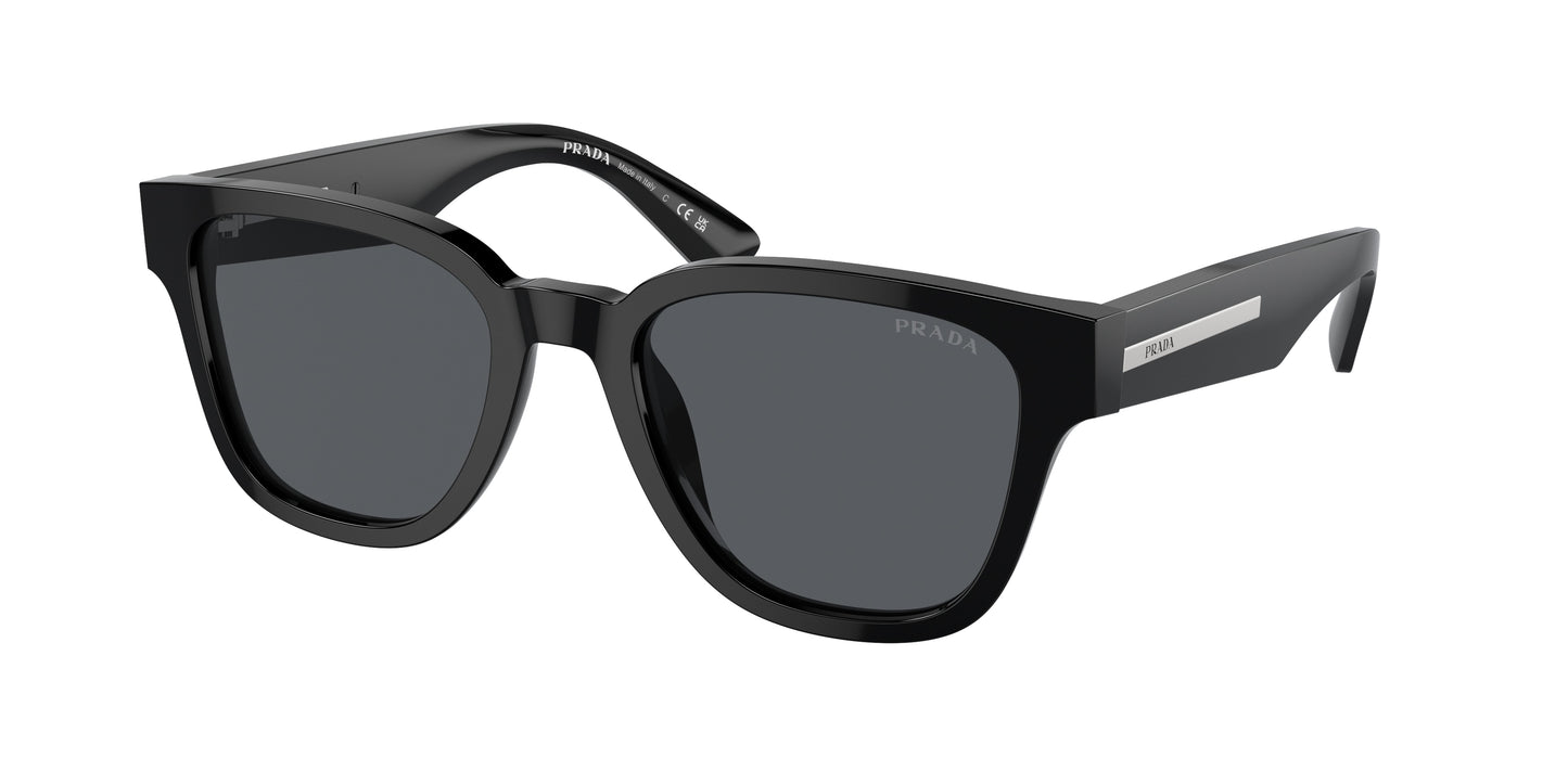 Prada PRA04SF Pillow Sunglasses 16K07T-Black 54-145-18 - Color Map Black