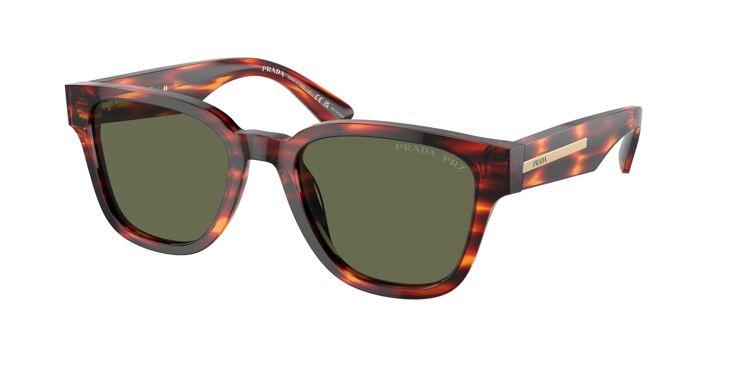 Prada PRA04S Pillow Sunglasses 13O03R-Havana Red 52-140-20 - Color Map Red
