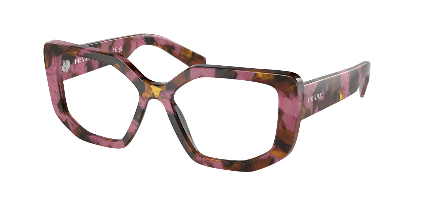 Prada PRA04V Irregular Eyeglasses 18N1O1-Havana Cognac 54-140-16 - Color Map Brown