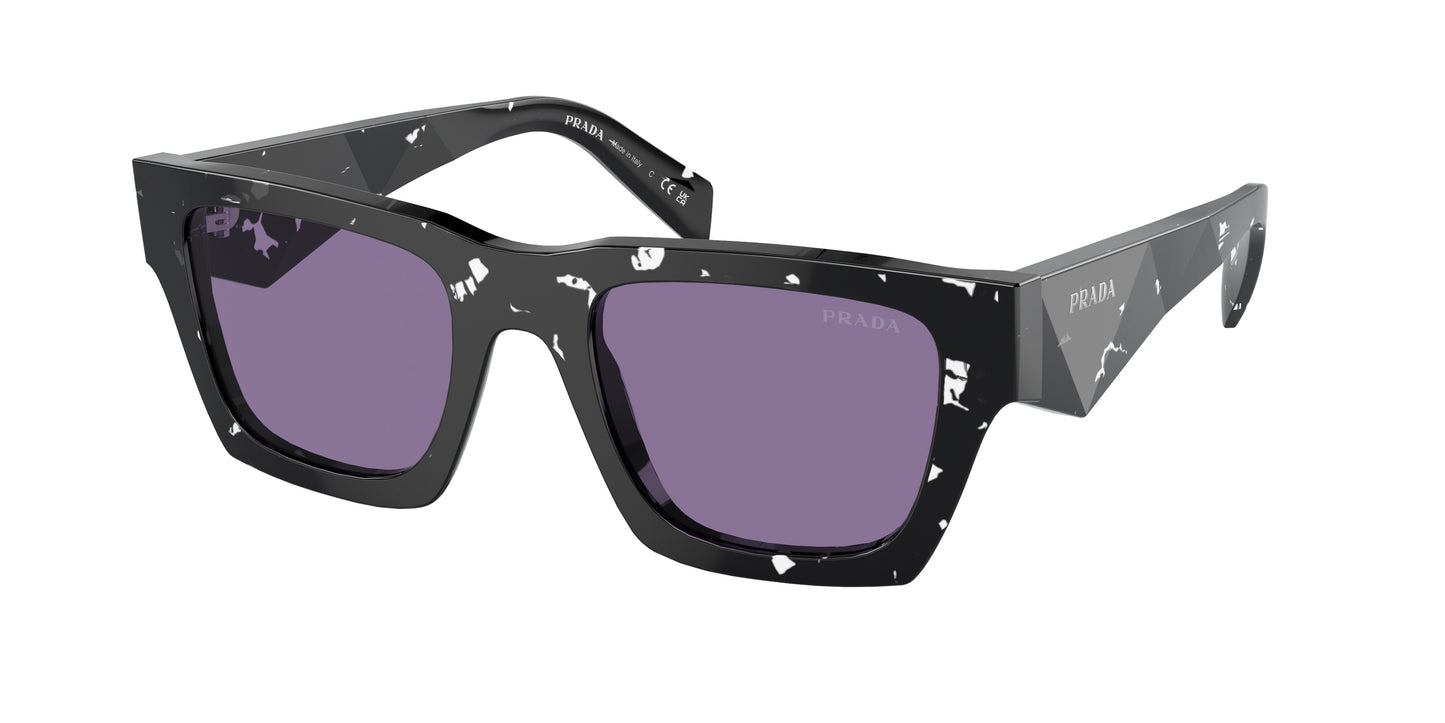 Prada PRA06S Pillow Sunglasses 15O50B-Tortoise Black Crystal 50-145-21 - Color Map Black