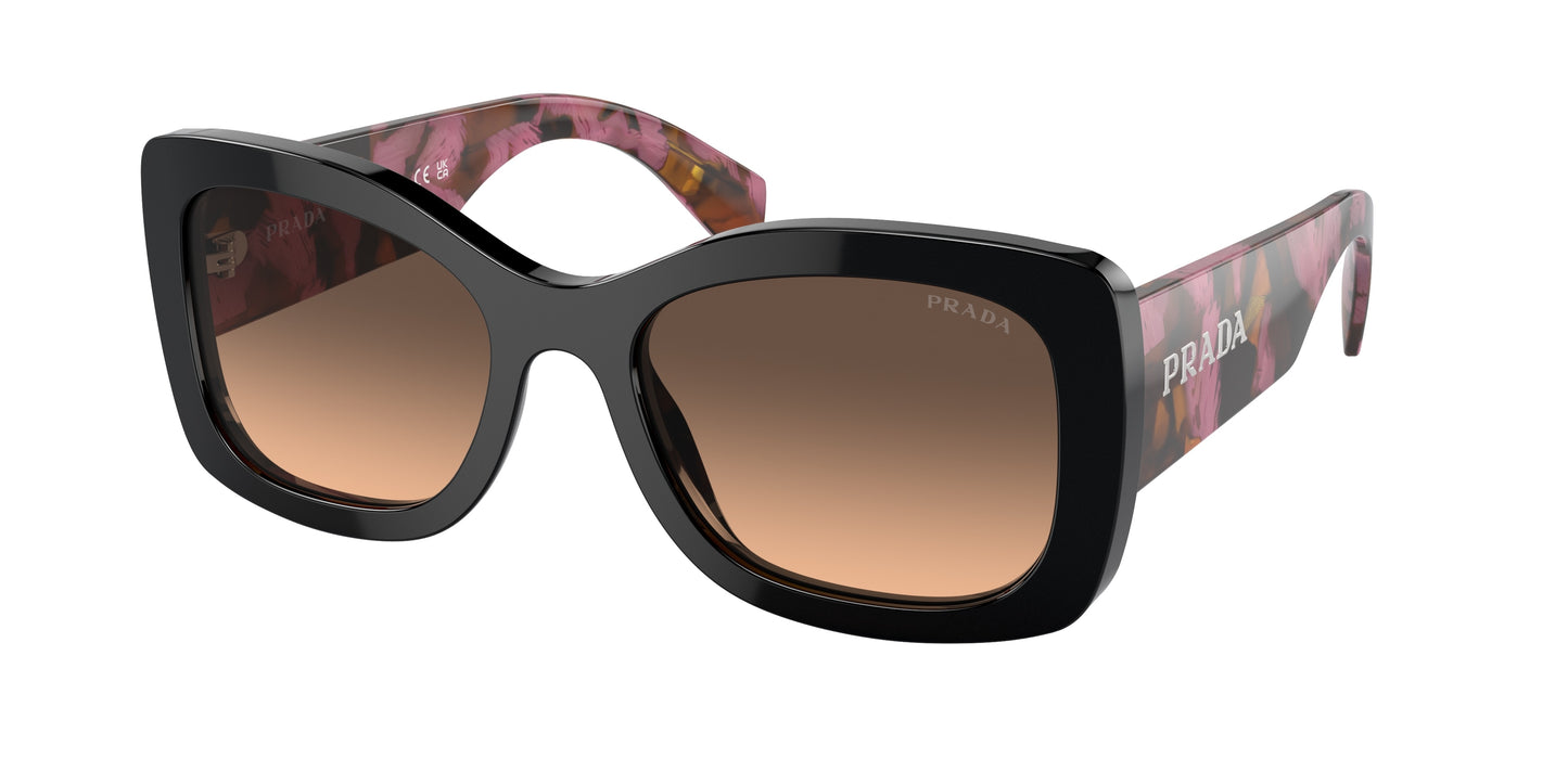 Prada PRA08SF Oval Sunglasses 12O50C-Mahogany 57-145-18 - Color Map Violet