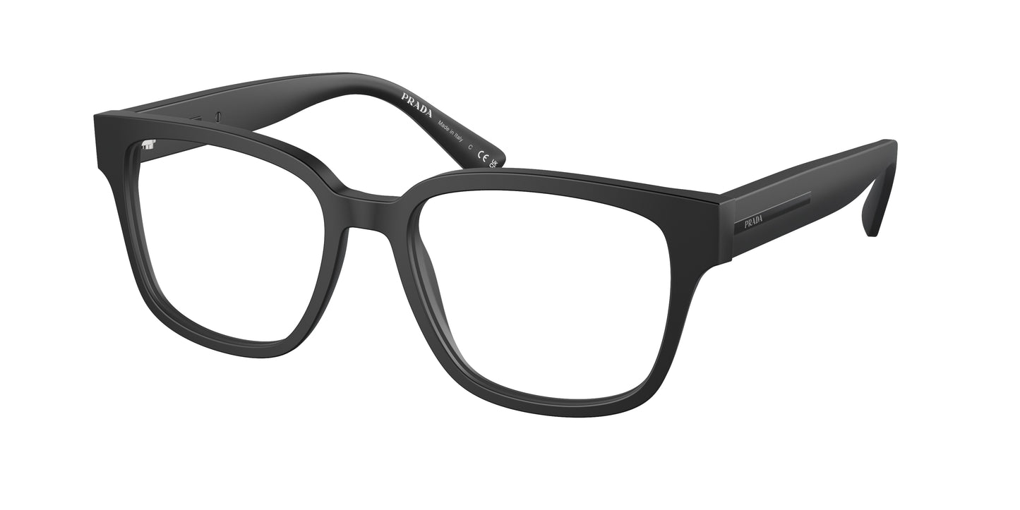 Prada PRA09V Pillow Eyeglasses 12P1O1-Matte Black 54-145-18 - Color Map Black