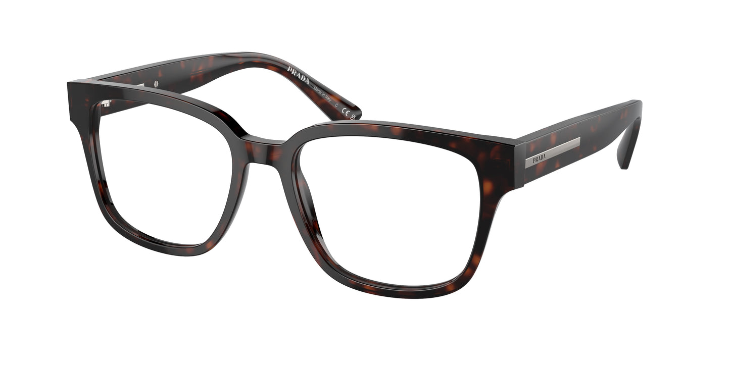 Prada PRA09V Pillow Eyeglasses 17N1O1-Havana 54-145-18 - Color Map Tortoise