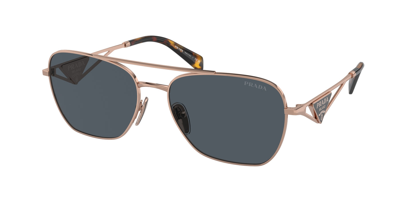 Prada PRA50S Pillow Sunglasses SVF09T-Rose Gold 59-140-17 - Color Map Gold