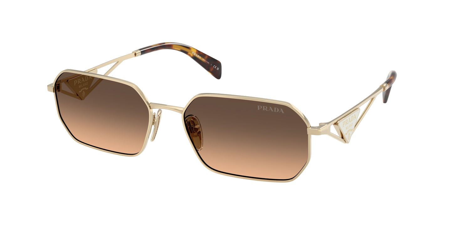 Prada PRA51S Irregular Sunglasses ZVN50C-Pale Gold 58-140-17 - Color Map Gold