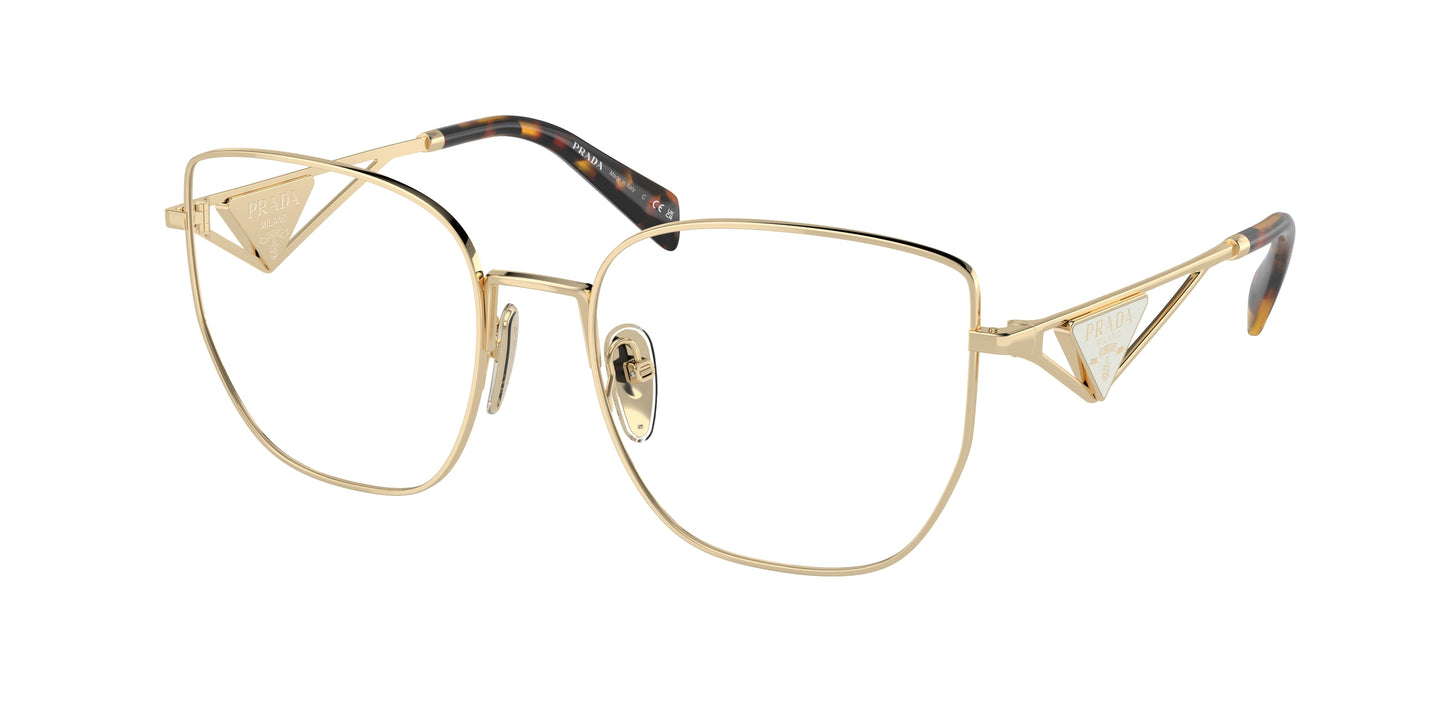 Prada PRA54VD Butterfly Eyeglasses ZVN1O1-Pale Gold 55-140-18 - Color Map Gold