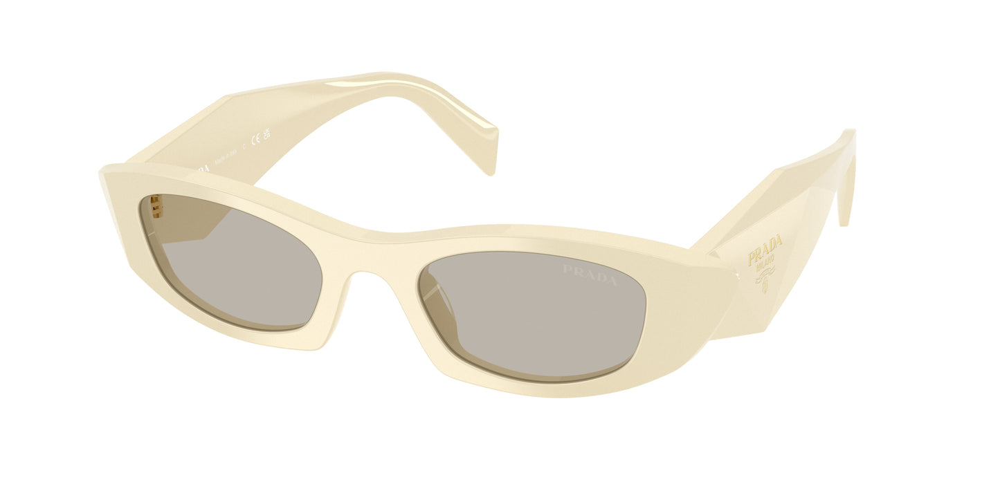Prada PRB16SF Oval Sunglasses 21D5J2-White Milk 52-145-20 - Color Map White
