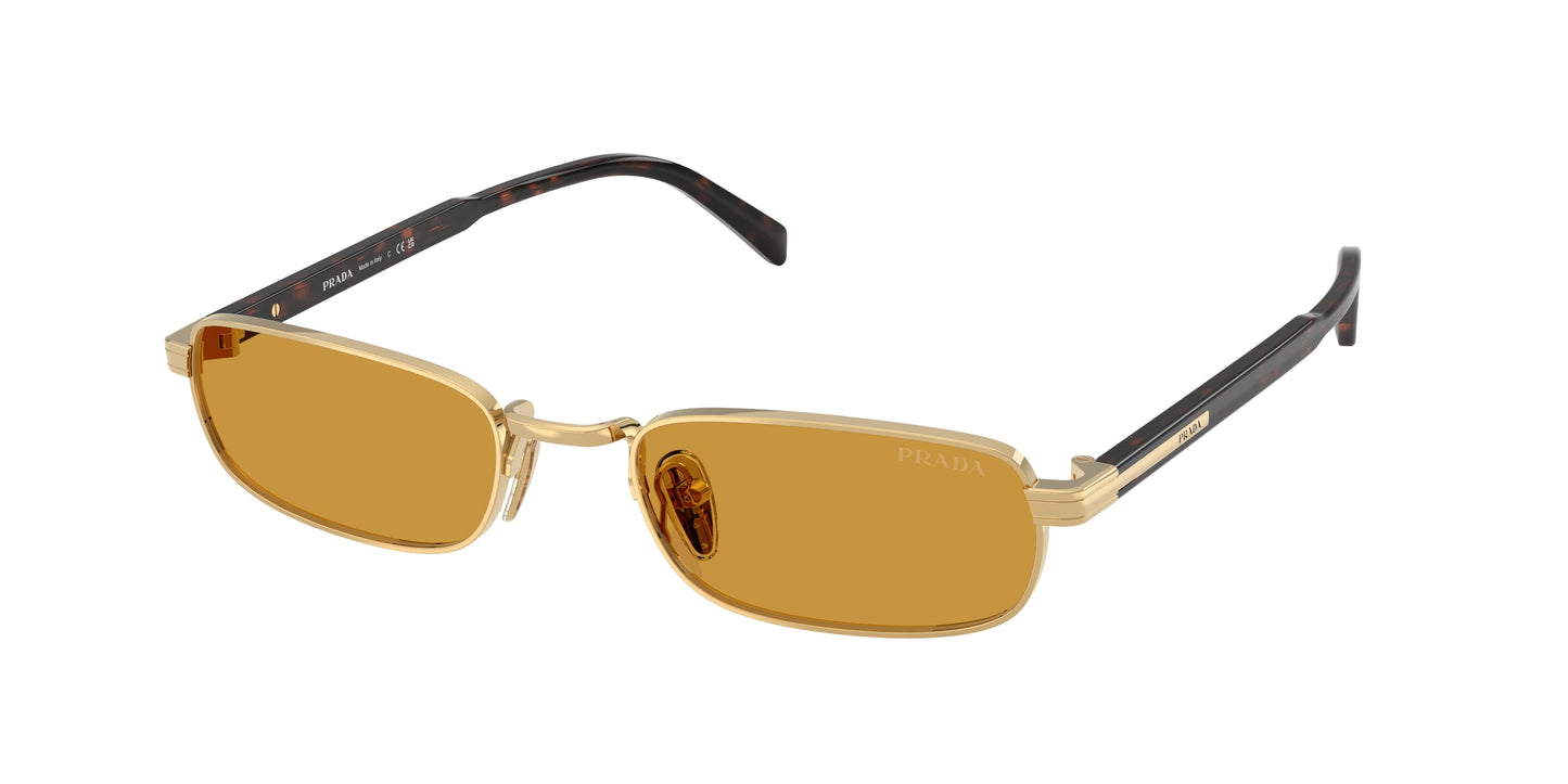 Prada PRB54S Rectangle Sunglasses 5AK50P-Gold 54-145-20 - Color Map Gold