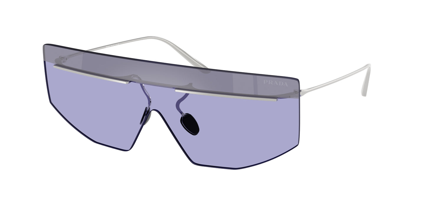 Prada PRB55S Irregular Sunglasses 1BC70P-Silver 0-145-140 - Color Map Silver