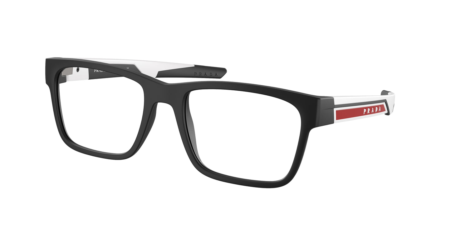 Prada Linea Rossa PS02PV Pillow Eyeglasses 14Q1O1-Matte Black 55-140-19 - Color Map Black