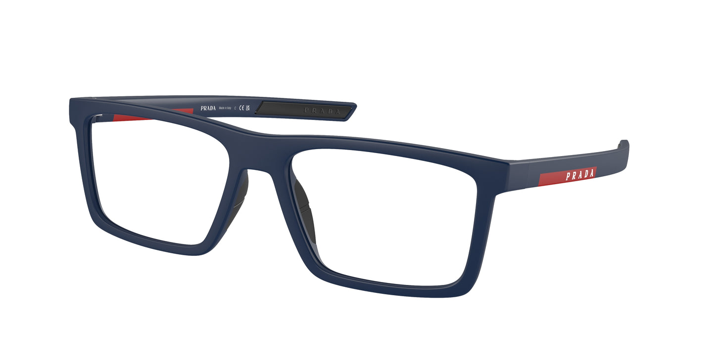 Prada Linea Rossa PS02QV Rectangle Eyeglasses MAG1O1-Matte Blue 56-145-17 - Color Map Blue