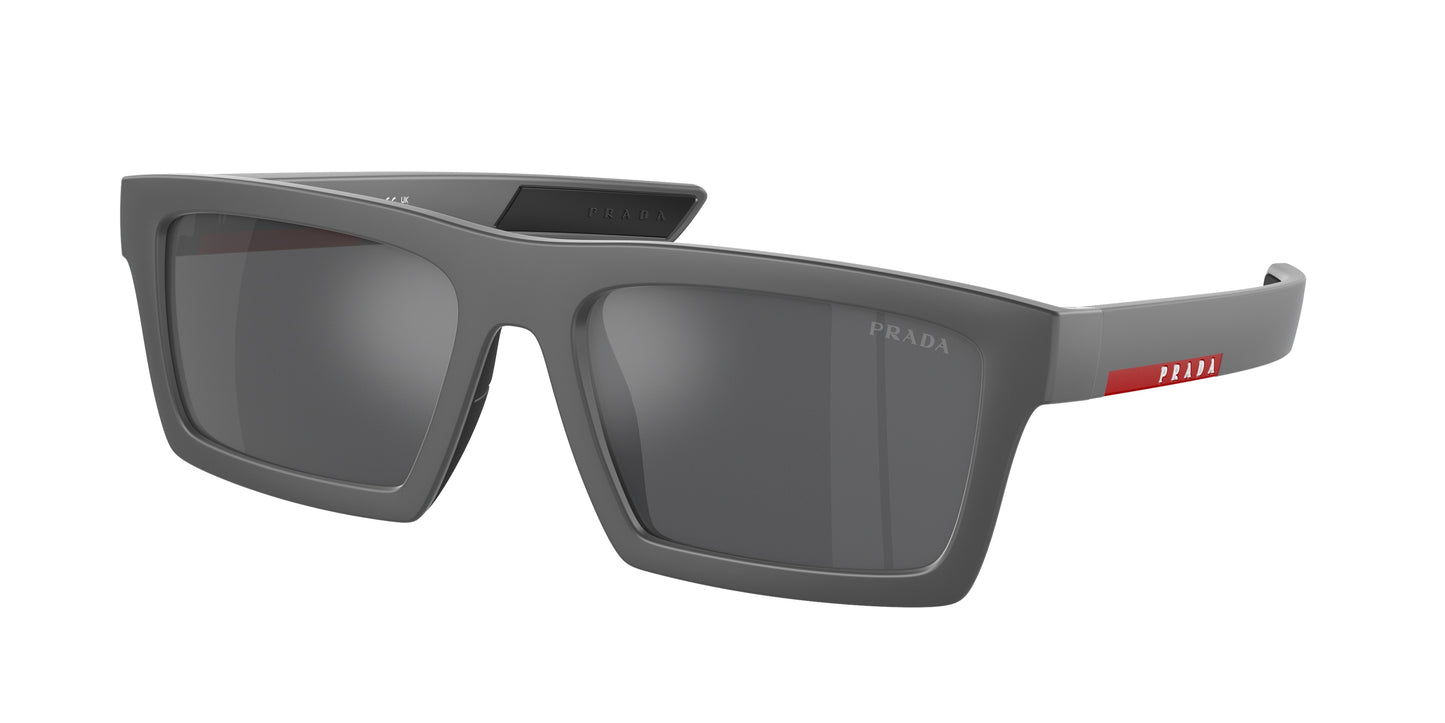 Prada Linea Rossa PS02ZSU Rectangle Sunglasses 18K60A-Metal Grey 55-140-18 - Color Map Grey