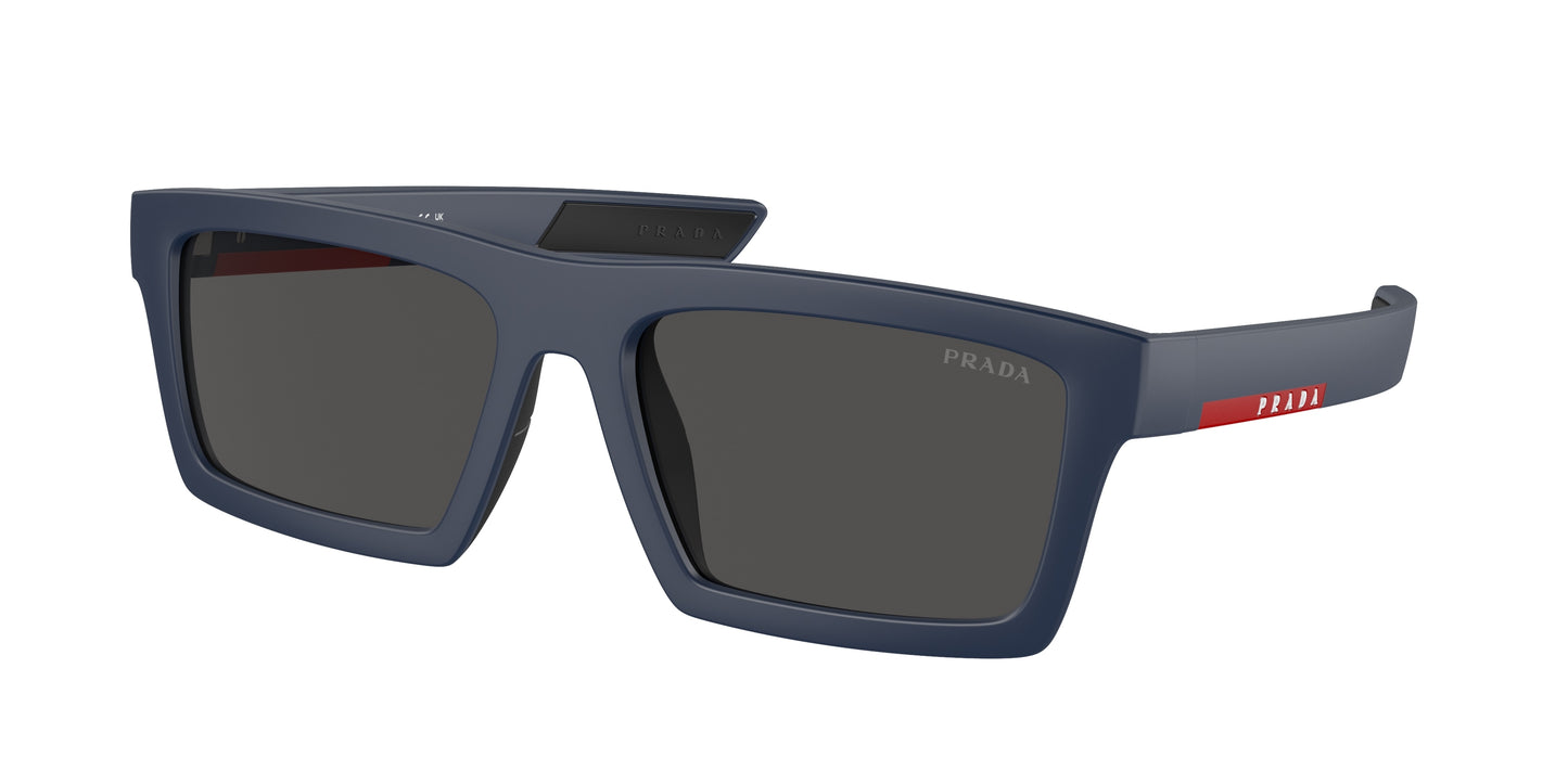 Prada Linea Rossa PS02ZSU Rectangle Sunglasses MAG06F-Matte Blue 58-145-18 - Color Map Blue