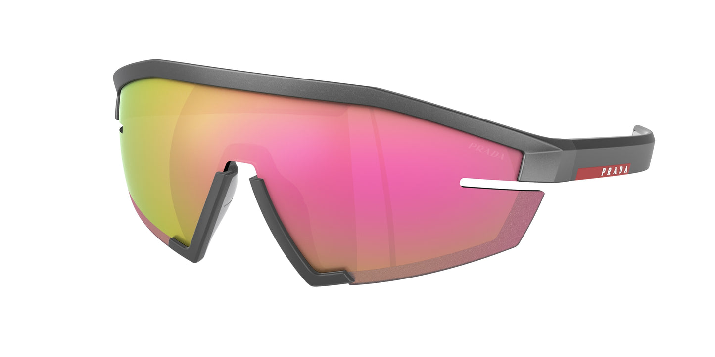 Prada Linea Rossa PS03ZS Irregular Sunglasses 15P20A-Metal Grey 44-125-144 - Color Map Grey