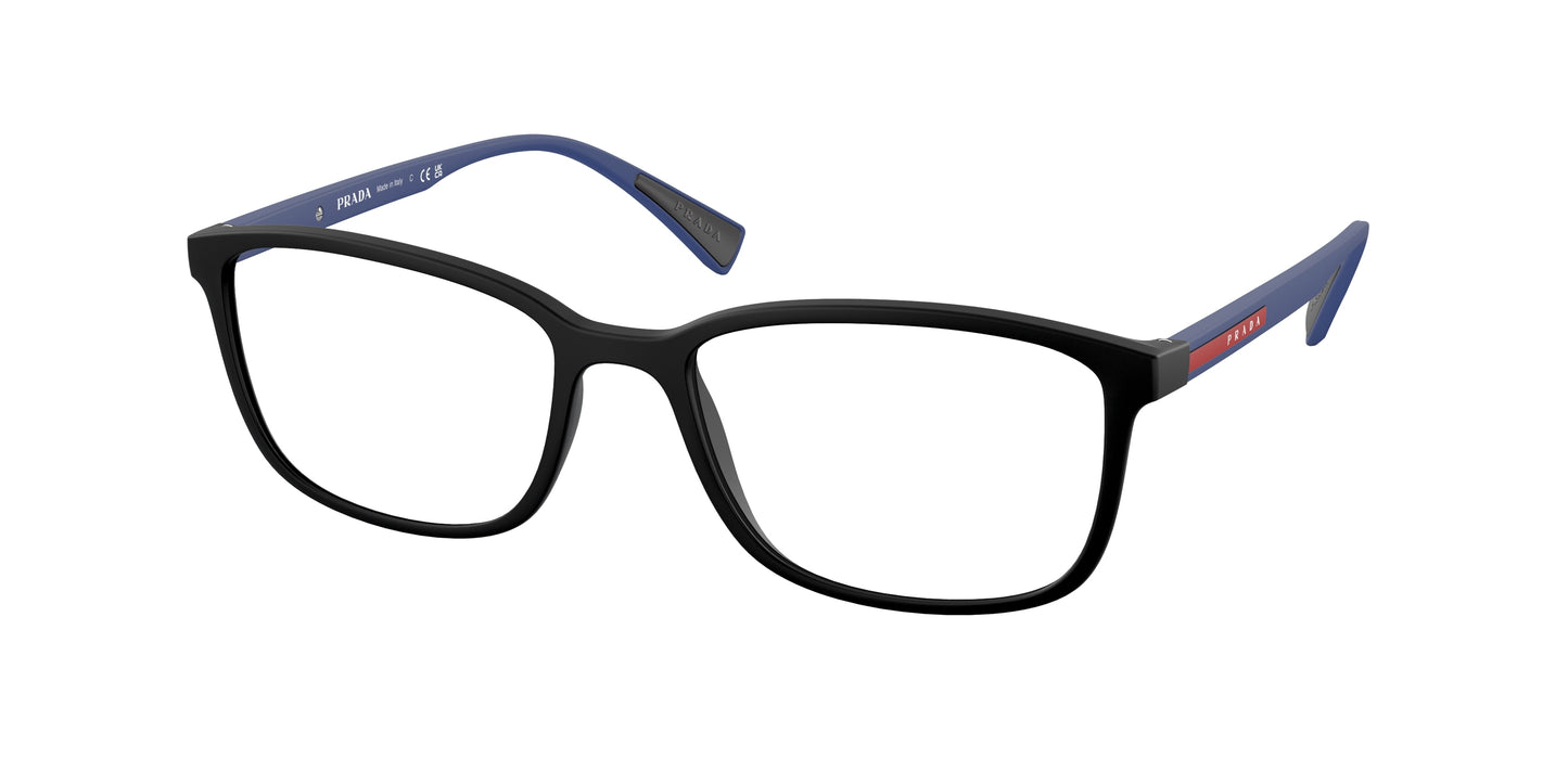 Prada Linea Rossa LIFESTYLE PS04IV Rectangle Eyeglasses 16G1O1-Matte Black 55-140-18 - Color Map Black