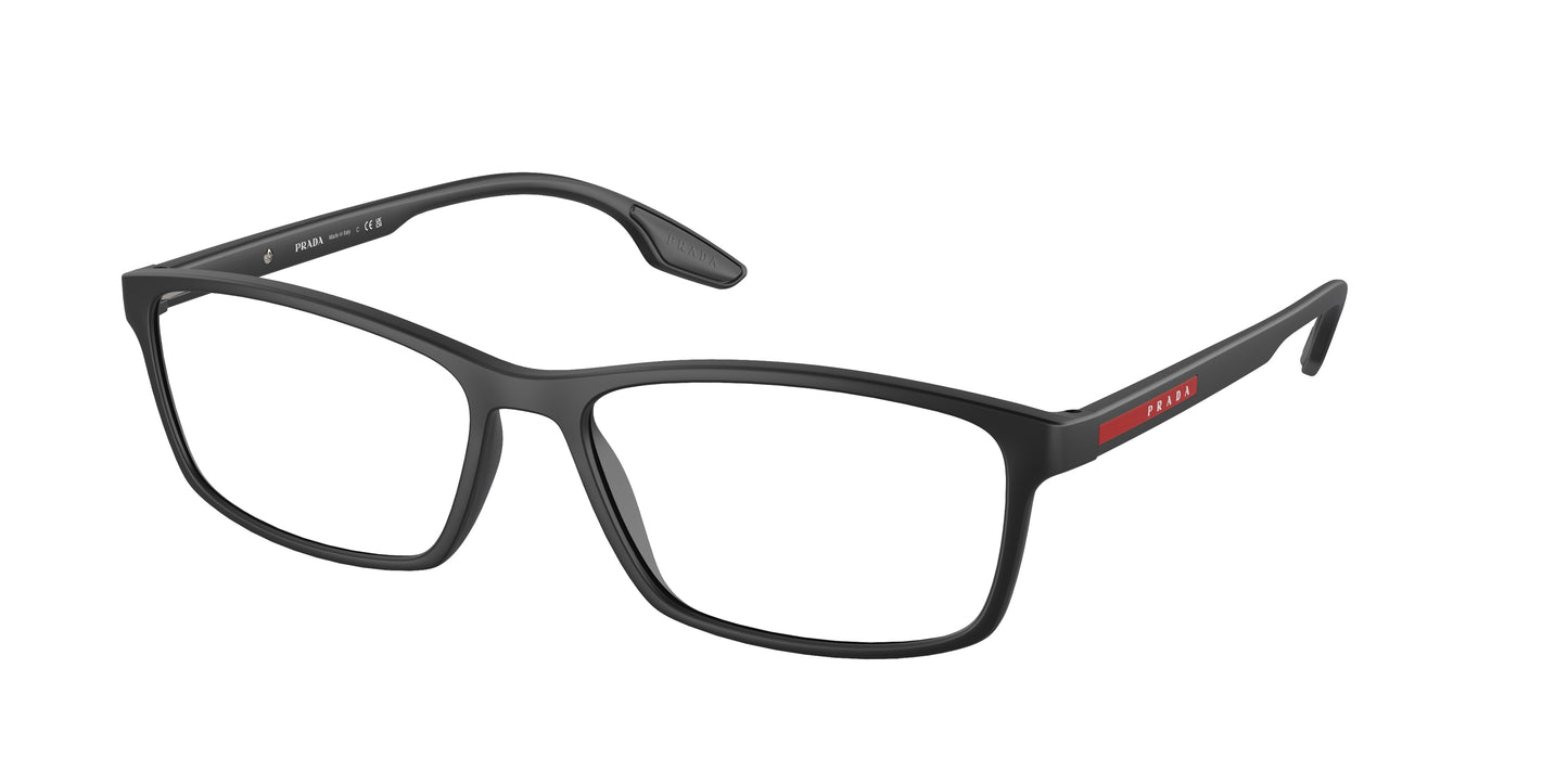 Prada Linea Rossa LIFESTYLE PS04MV Rectangle Eyeglasses 1BO1O1-Matte Black 56-145-16 - Color Map Black