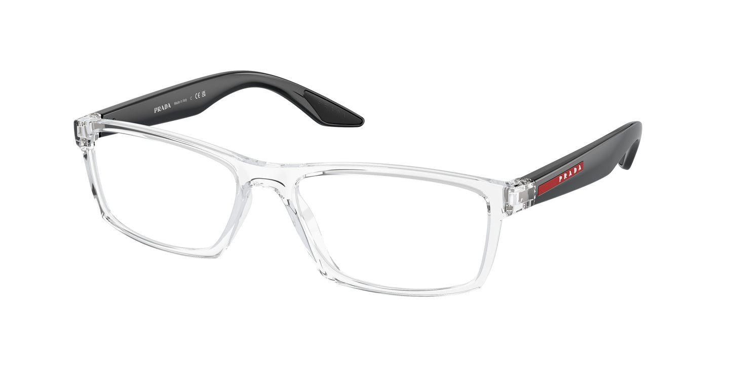 Prada Linea Rossa PS04PV Rectangle Eyeglasses 2AZ1O1-Crystal 56-145-17 - Color Map Transparent