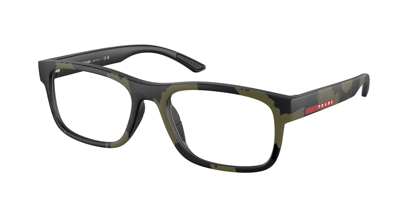 Prada Linea Rossa PS04QV Rectangle Eyeglasses 14X1O1- 54-145-18 - Color Map Demo Lens